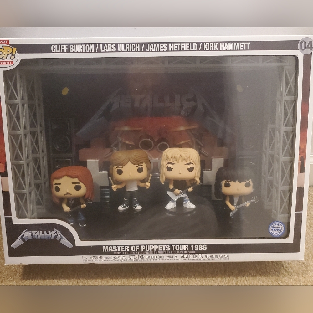 NIB Funko Pop! #4 Deluxe Metallica Master of Puppets Tour 1986 Set